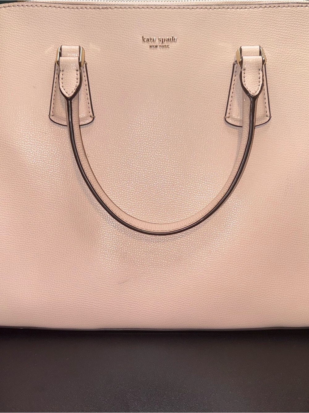 kate spade Blush Pink Pebbled Leather work tote